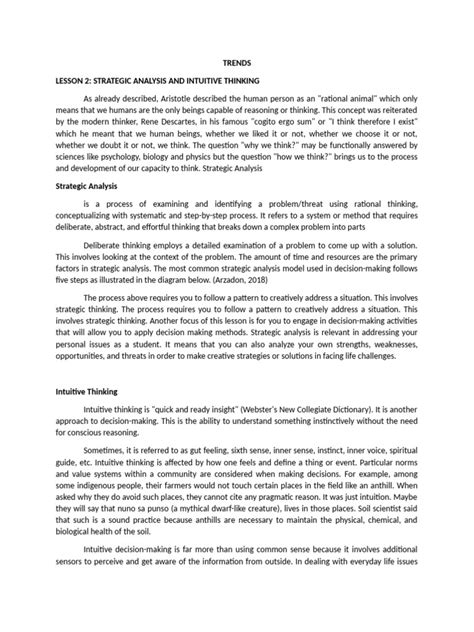 Strategic And Intuitive Thinking Pdf