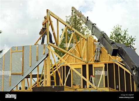 roof  construction stock photo alamy