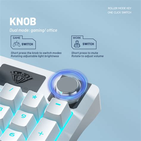 Aula S Mechanical Keyboard Hot Swap Knob Gasket Wired Gaming Keyboard For Laptop With