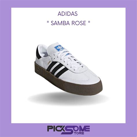 พร้อมส่ง ของแท้ สุดฮิต รองเท้าผ้าใบ พื้นสูง Adidas Samba Rose White Gum