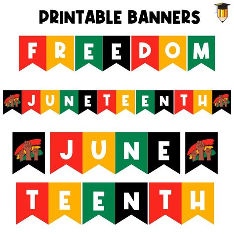 Juneteenth Printable Decorations Free Printable A Z