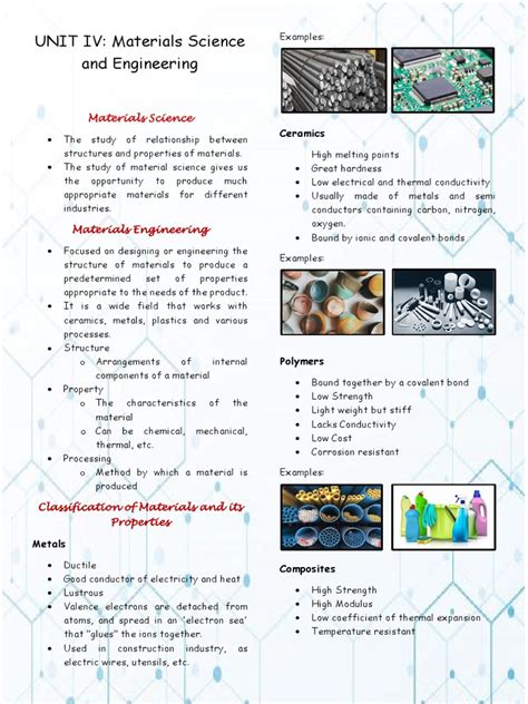 Unit 4 - Materials Science and Engineering PDF | PDF | Materials ...