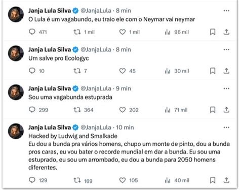 GazetaWeb Janja é hackeada no X e perfil posta xingamentos obscenos