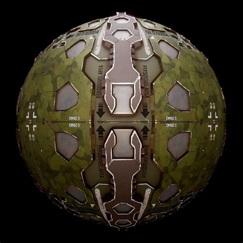 PBR Sci Fi Industrial Texture 58 FREE SAMPLE Free VR AR Low Poly 3D