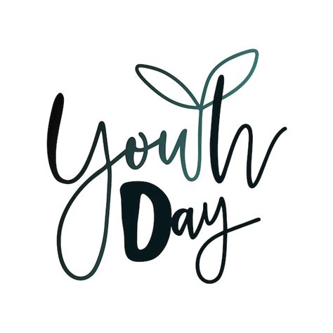 Premium Vector Doodle Style World Youth Day Poster Happy Youth Day Poster