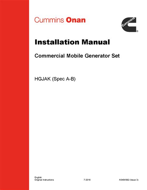 Cummins Onan Qg 7000 Commercial Manual