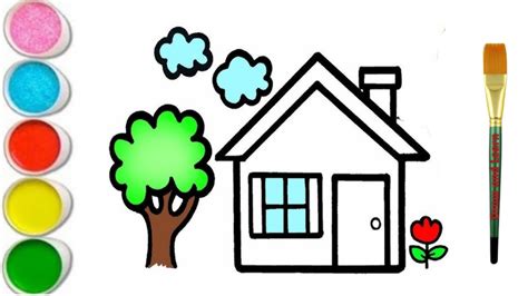House 🏡 Drawing House To Draw House 🏠 For Kids Toddlers Step By Step