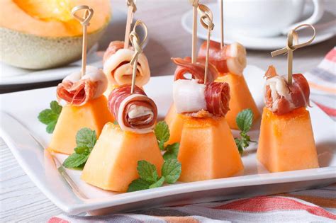 Brochetas De Mel N Con Jam N Un Aperitivo R Pido Y Saludable