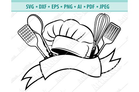 Chef Logo Svg Restaurant Logo Svg Koken Svg Chef Svg