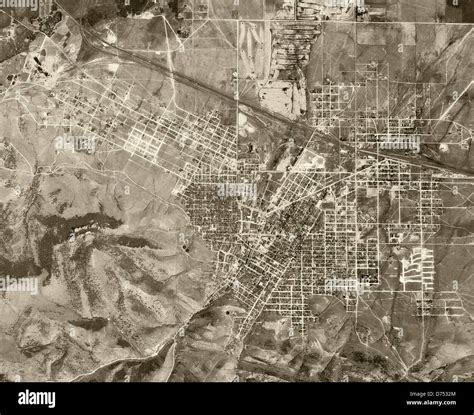 historical aerial photograph Helena, Montana 1947 Stock Photo - Alamy