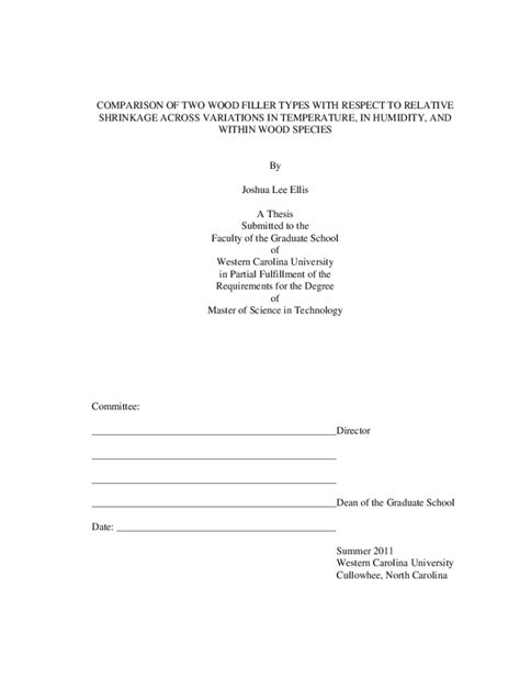 Fillable Online Libres Uncg Comparison Of Two Wood Filler Types With