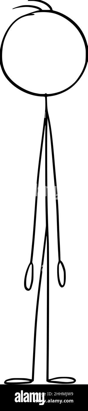 Person With No Face Unknown No One Or Nobody Vector Cartoon Stick