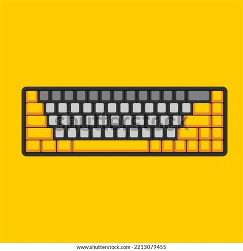 Mechanical Keyboard Vector Illustration Keyboard Gaming Stock Vector ...