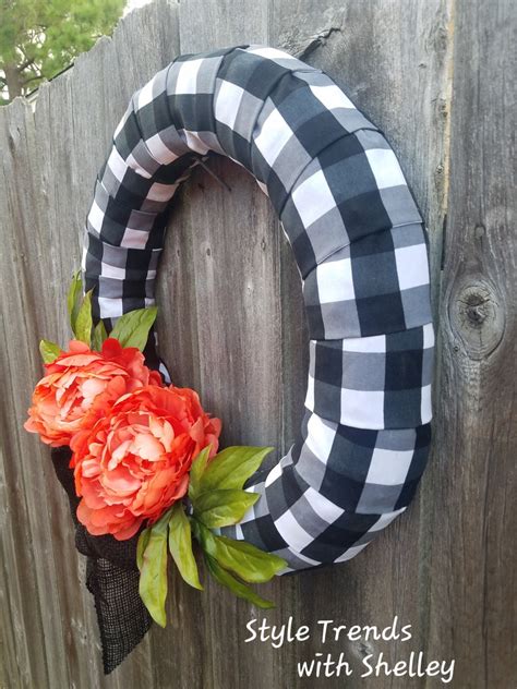 Buffalo Plaid Fall Wreath Fall Wreath Fall Decor Autumn Wreath