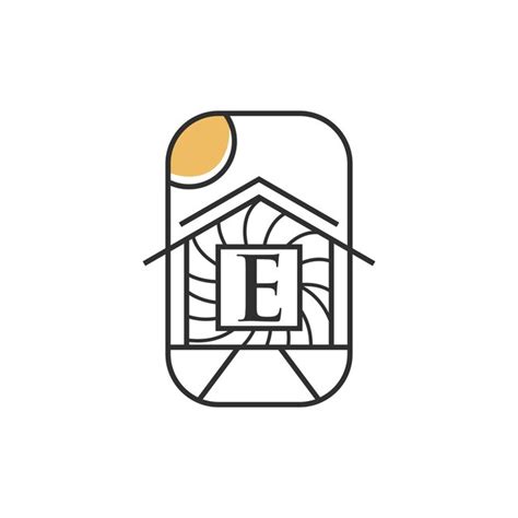 Premium Vector Letter E House Minimal Logo Design