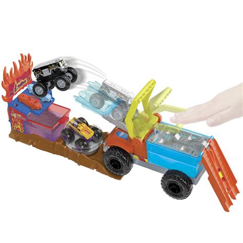 Hot Wheels Monster Truck Live Aréna Színváltós 5 Alarm Rescue játékszett Mattel vásárlás a