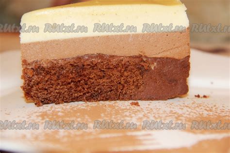 Торт "Три шоколада" - рецепт с фото