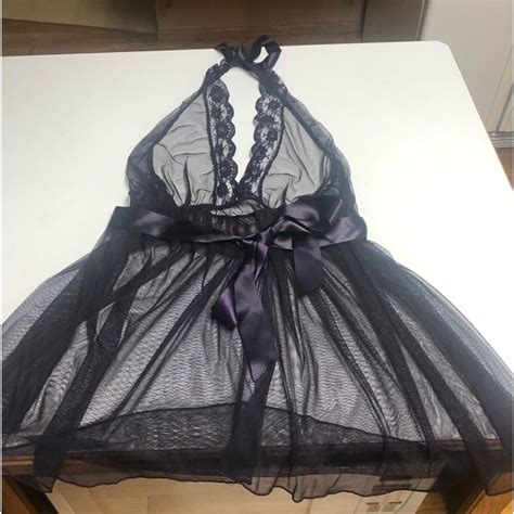 Dreamgirl Intimates Sleepwear Dreamgirlsheer Piece Lingerie Baby Doll Halter Top