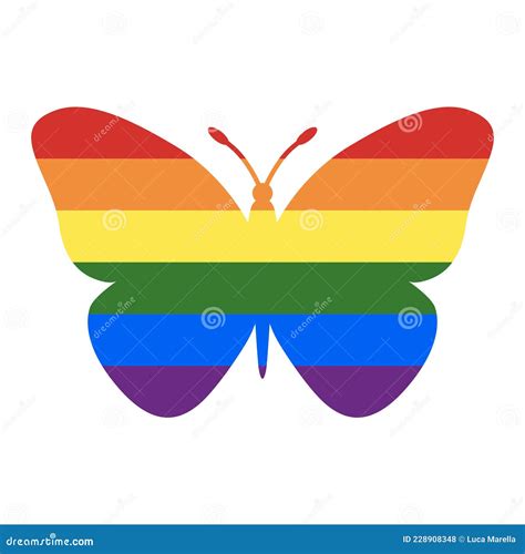 Lgbt Rainbow Butterfly Stock Vector Illustration Of Butterfly 228908348