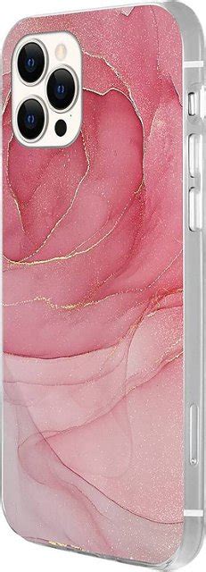 Saharacase Marble Carrying Case For Apple Iphone 12 Pro Max Red Marble