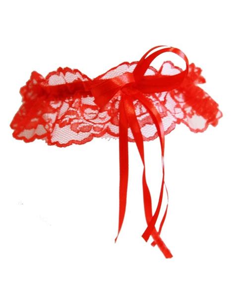 Women S Sexy Lingerie Lace Bow Plus Size Garter Leg Ring Wedding Garter Red CR18674TXDM