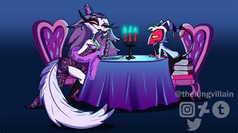 Moxxie and Stella on a date. (by TheKingVillain, sauce in comments) : r