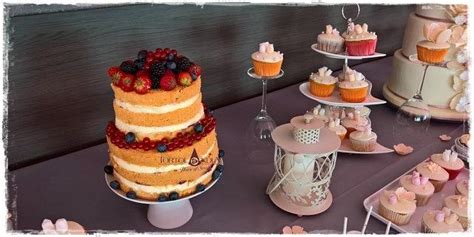 Naked Wedding Cake With Fresh Fruits Cake By CakesDecor