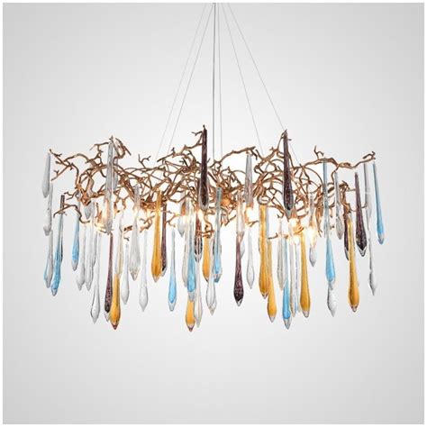 Люстра подвесная 100 см разноцветная, латунь SPRUCE01 - купить за ...