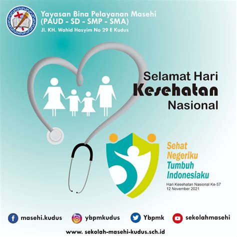 Selamat Hari Kesehatan Nasional Sekolah Masehi Kudus