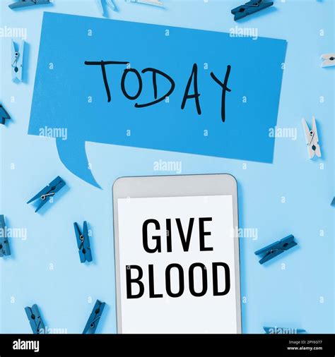 Hand Writing Sign Give Blood Business Idea Person Voluntarily Has