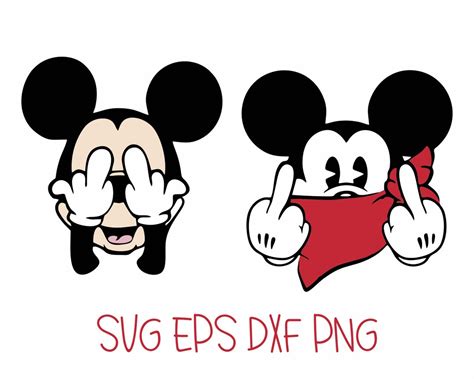 Mouse Middle Finger Svg Mouse Head Svg Fuck You Svg Mouse Ears Svg Mouse Hands Svg Mouse