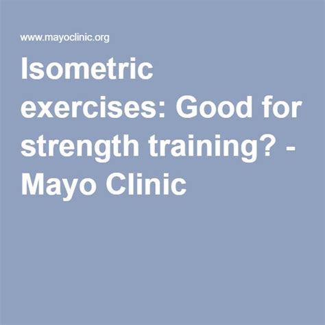 Isometric exercises: Good for strength training? | Isometric exercises ...