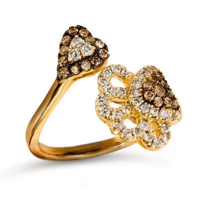 14K Honey Gold Ring Chocolate Diamonds Nude Diamonds ZUOW 26 Le Vian