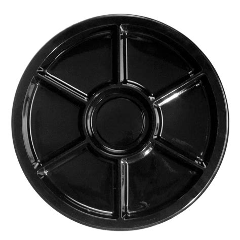 Northwest 7 Compartment Black Plastic Serving Platter