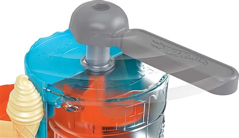 Hot Wheels Downtown Ice Cream Meltdown Play Set Bigamart