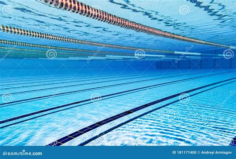 Olympic Swimming Pool Under Water Background Stock Photo - Image of ...