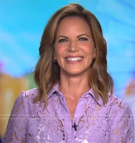 Wornontv Natalie Moraless Purple Lace Shirt On Cbs Mornings Natalie Morales Clothes And