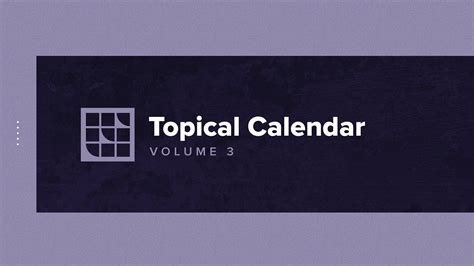 Topical Sermon Calendar Volume Ministry Pass Sermon Series Calendar