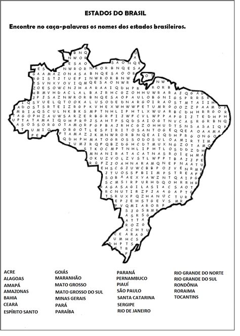 CAÇA PALAVRAS ESPAÇO GEOGRÁFICO