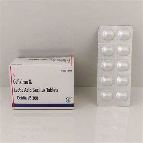 Cefdix LB 200 Cefixime Ofloxacin Lactic Acid Bacillus Tablets