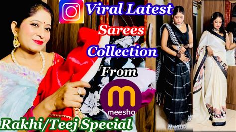 Meesho Latest Saree Haul Meesho Partywear Wedding Saree Viral Jimmy