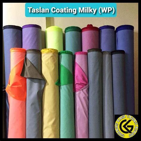 Jual Kain Taslan Coating Milky Waterproof Shopee Indonesia