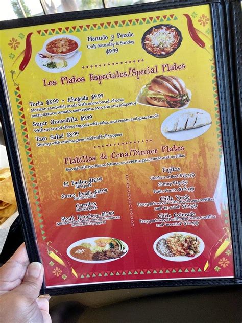 Menu At Mi Tierra Taqueria Restaurant Roseville