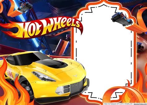 Free Editable Hot Wheels Blank Birthday Invitation Hot Wheels Birthday Hot Wheels Invitations