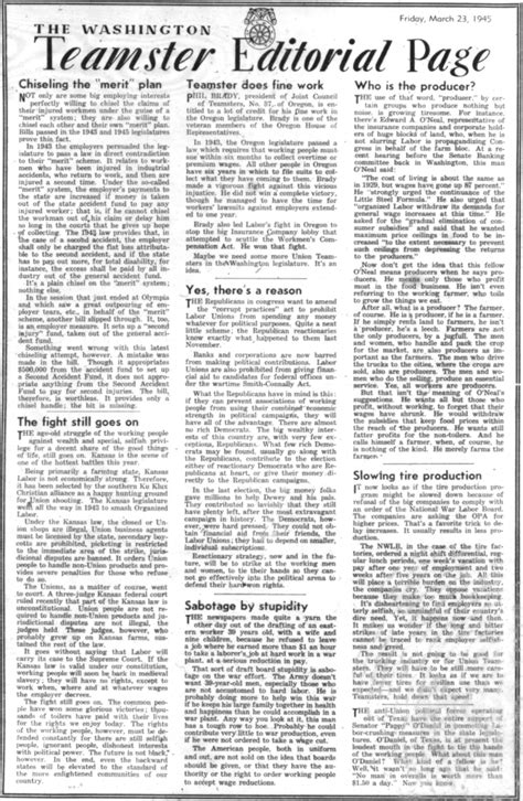 Washington Teamster (newspaper) Seattle: 1937-present