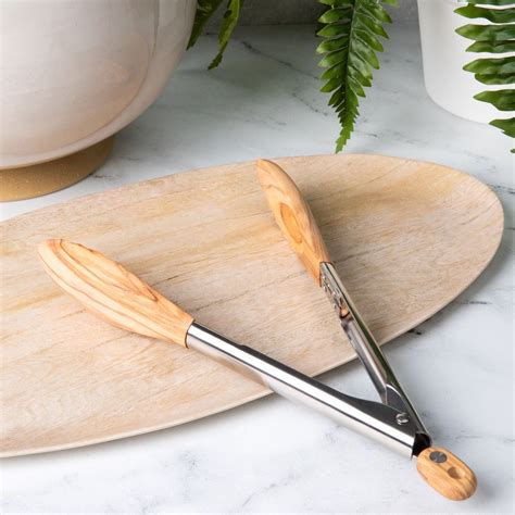 Wood Tongs Olive Wood Utensils Wood Salad Tongs Wood Cooking Tongs