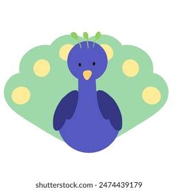 Cute Peacock Cartoon Clipart Stock Illustration Shutterstock