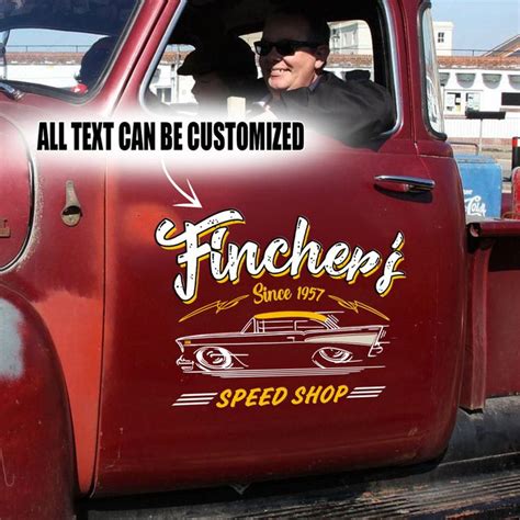 Lowbrow Pinstripe Hot Rod Print On Demand Vinyl Decals For Car Dingmun Truck Lettering Car