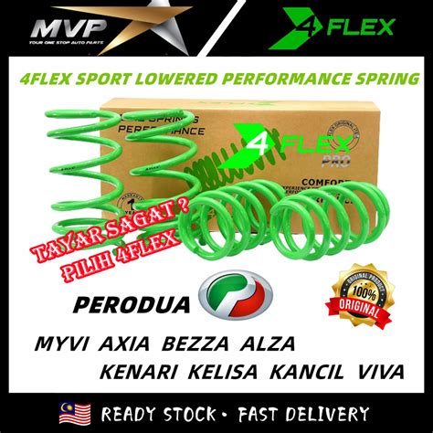 4Flex Sport Performance Spring Lowered Original Perodua Axia Bezza Myvi