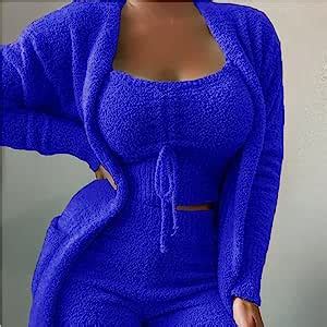 Jolysingws Sexy Lingerie Autumn Winter Women S Velvet Pajamas Set Piece Warm And Soft Fleece